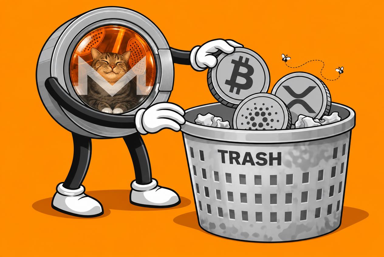 Monero Cat taking out the trash